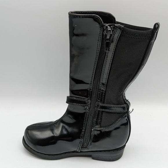 Michael Kors Little Girls Size 6 Lil Winnie Black Half-Calf Boot Toddler - Picture 2 of 15
